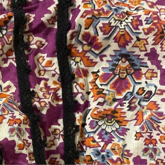 Edme & Esyllte Womens boho Cotton Silk Multicolor Floral Top Blouse 3/4 Sleeve - Picture 7 of 10